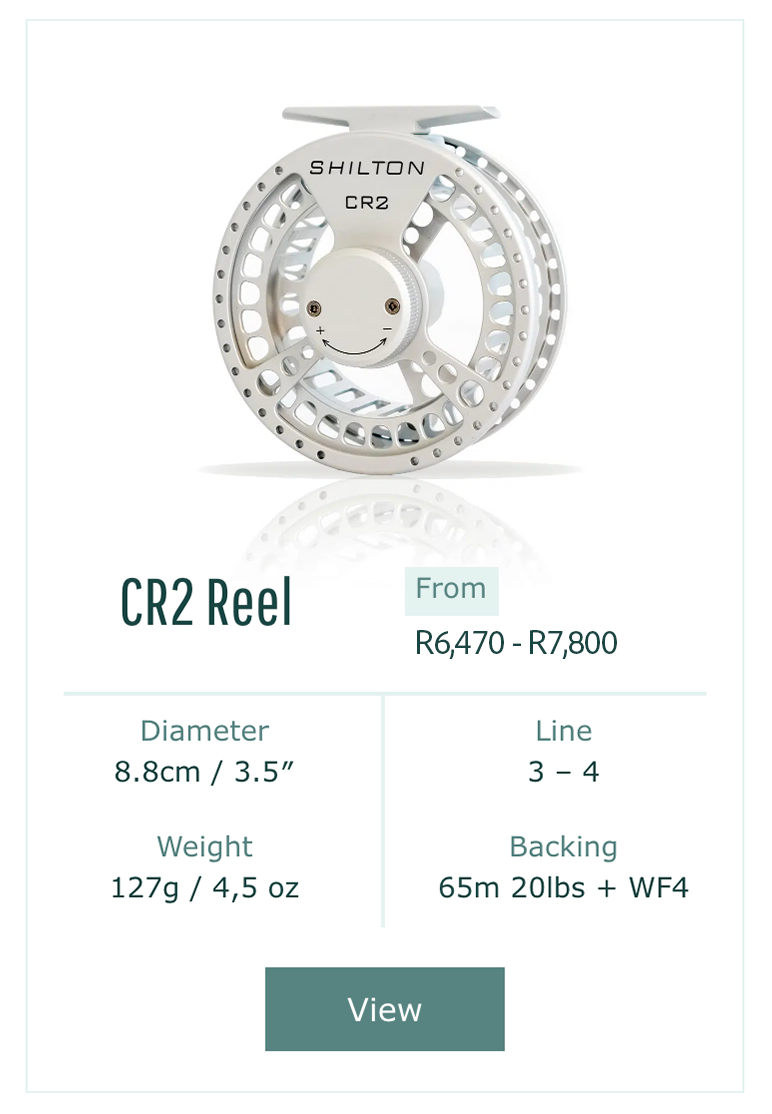 cr-0002 fly reel TS2 Mini - 0/2 wt X2 line are hybrid ceramic bearings CR Series | Shilton Reels